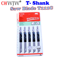 1 packs High Quality T111C Hcs Ground Teeth Straight Cutting T-Shank Jig Saw Blade for Wood
