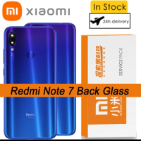 100% New For Xiaomi Redmi Note 7 Glass Back Battery Cover Housing Door Rear Case with Adhesive tape