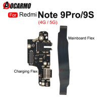 For Redmi Note 9s 9 Pro Global 4G 9Pro 5G Connector Motherboard Mainboard Main Flex Cable Charging Port Replacement Parts