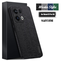 Vantime for OPPO Reno13 Pro 5G Case Wood Patterned Hard Casing Shockproof Back Cover
