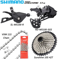SHIMANO Deore M5100 11 Speed Groupset Derailleur for MTB Bike Sunshine 11S 42T/46T/50T Cassette VXM Chain Bicycle Parts