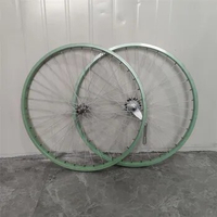 26er Wheelset Green Rim Unique Stocked Cruiser Bike Wheelset Bicycle Component Set Up 26inch Bikes Wheelset Replacement