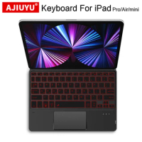 AJIUYU Magic TouchPad Keyboard Backlight For Apple iPad Pro 11 12.9 Air 4 10.5 mini 6 5 ipad 9.7 10.2 8th 2021 2020 2018 Tablet