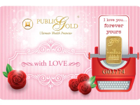 ZIOZ EMPIRE Public Gold LBMA Bullion Bar 1g (Au 999.9) Emas - Love