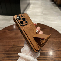 蘋果手機殼 手機皮套 保護套 隱形折疊支架 高檔皮質卡包適用iPhone14pro手機殼14蘋果13proMax