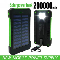 for Xiaomi 200000 MAh Solar Power Bank Outdoor Wild Fishing Camping Large Capacity Backup Power Supply Rapid Charging Power Bank
