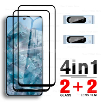 4-in-1 Tempered Glass For Google Pixel 8 8 Pro Full Coverage Screen Protector Lens Film For Pixel 8 Piexl 8 Pro Protective Glass