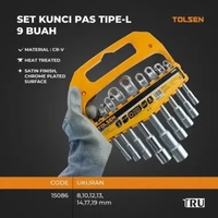 9 BUAH SET KUNCI PAS TIPE-L KUNCI TORSI HEXAGONAL SOCKET L 2 SISI TOLSEN 15086