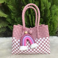 [FREE PELANGI] Tas Anyaman Jali Premium Tote Bag Anyaman Tas Jali S Patty