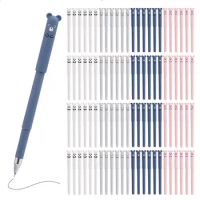 24 Pcs/Lot Creative Animals Erasable Pen 0.35mm Cute Panda Cat Pens  Washable Handle Gel Pens 0.5 mm Refills Stationery Gifts
