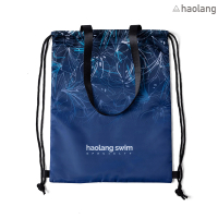 【haolang 浩浪】乾溼分離 抽象水花多功能束口袋 旅行袋 衣物收納袋  泳衣收納袋(H41542-F)