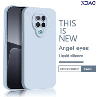 Square Angel Eyes Back Cover for Xiaomi PocoF2 Poco F2 Pro F2Pro Original Matte Funda Soft Liquid Silicone Shockproof Phone Case