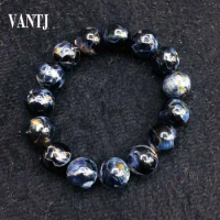 VANTJ Natural Blue Yellow Pietersite Bracelet For Women Men Best Gift Crystal Bangle Healing Gemstone From Namibia