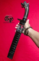 Hiasan dinding Golok Full Tanduk Bilah Pamor.