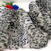 2.5cm 1600g thickened imitation rabbit fur fabric Tiger leopard print plush fabric artificial fur fabric for Coat collar carpet