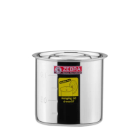 【ZEBRA 斑馬牌】304不鏽鋼佐料罐 12CM 1.0L(量杯 油鍋 內鍋 調理鍋 附刻度)
