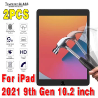 2Pcs Tempered Glass Apple IPad 9th Generation 10.2 Inch 2021 Screen Protector for Ipad 9 10.2 Glass Anti Scratch Tablet