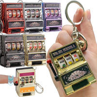 Creative Lucky Jackpot Mini Fruit Slot Retro Machine Arcade Keychain Gifts Educational Toy Coin Operated Games Gambling Machine