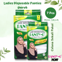 Panty O CD Celana Dalam Polos Wanita Sekali Pakai Ladies Disposable Underwear Berpergian Umroh Bahan
