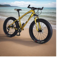 4.0 fat tires 16-inch beach cruiser big tire bike Front Suspension 21-speed snow mountain Bicycle aluminum alloy frame Fatbike