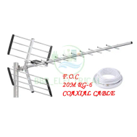 MYTV 19E 19ELEMENT HDTV DIGITAL OUTDOOR ANTENNA WITH 20M RG6 COAXIAL CABLE