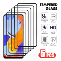5Pcs Protective Glass For Xiaomi Redmi Note 11 12 Pro Plus 11T 11E 11SE 12T Tempered Screen Protector Redmi 12C Glass Film Cover
