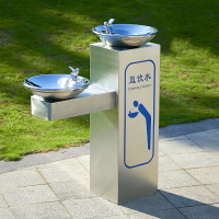 304不銹鋼 拉絲飲水機戶外 公園 立柱盆 景點洗手盆 室外 公共直飲水