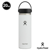 Hydro Flask 寬口 20oz=591ml 保冷 保溫瓶 經典白 HFW20BTS110
