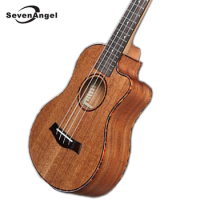SevenAngel 23/26 inch Tenor Mahogany Ukulele Missing Angle Ukelele Mini Hawaiian Guitar Electric Ukulele with Pickup EQ