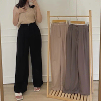 Zivany Loose Pants Kulot Crinkle Highwaist Celana Kulot Wanita