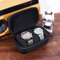 手錶盒 手錶收納盒 錶盒 旅行便攜錶盒防塵抗壓多錶黑色手錶收納包隨身腕錶保護盒放錶盒子『WW0439』