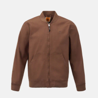 【Timberland 官方旗艦】男款棕色帆布飛行外套(A6R1N500)
