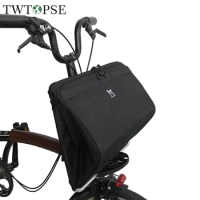 TWTOPSE Cycling 21L Large Bike Bicycle Basket Bag For Brompton Folding Bike Bicycle Bag Fit 3SXITY PIKES 3Holes Dahon Tern Fnhon