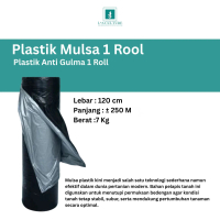 Plastik Mulsa Hitam Perak Plastik Perkebunan 1 Roll Lebar 120 Cm 250 Meter
