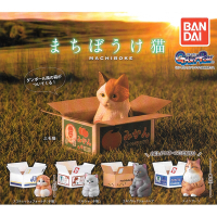 全套5款 日本正版 等待中貓咪 公仔 扭蛋 轉蛋 等待貓咪 等候貓咪 等待中動物 BANDAI 萬代 - 721819