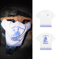 【VANS 官方旗艦】蛇年限定系列 男女款白色藍色漸層短袖T恤