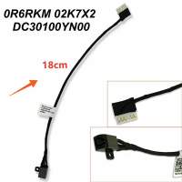 1 unit kabel jack kuasa untuk bahagian komputer riba, sesuai untuk Inspiron 15 (5565/5566/5567/5570/