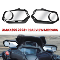 For Yamaha XMAX 300 2023 2024 Motorcycle Rearview Mirror Kit Forward Moving Rear View Holder Bracket Convex Angle Side Mirrors