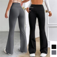 Flare Leggings Yoga Pants Women High Waist Wide Leg Pants Women Gym Sports Black Flared Pant Plus Size Dance Trousers 2023 New