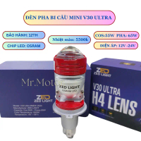 Đèn pha bi cầu mini V30 Ultra công suất 65w chính hãng ZedLight chip led Osram 5500K lắp được xe tải
