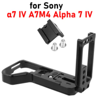 a7IV Quick Release L Shaped Plate with Cold Shoe Extension L Type for Sony a7 IV Alpha 7 IV A7M4 ILCE-7M4 Quick Release