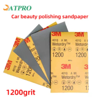 3M 401Q Sandpaper 139mm*228mm 1200 Mesh Silicon Carbide Grinding Car Polishing Paint Primer Coating Abrasive