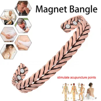 Vintage Twisted Copper Color Bracelets Men Health Energy Magnetic Bracelet Benefits Adjustable Cuff Bangle Arthritis Pain Relief
