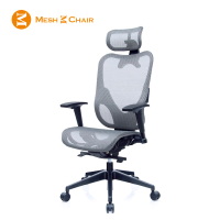 Mesh 3 Chair 華爾滋人體工學網椅-附頭枕-銀灰(人體工學椅、網椅、電腦椅)
