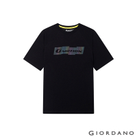 GIORDANO 男裝G-MOTION排汗短袖T恤 - 21 標誌黑