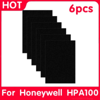 6 PCS Premium Carbon Activated Pre Filters Black Activated Charcoal Air Purifier Accessories For Honeywell HPA100 Air Purifier