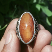 ASLI BATU AKIK PANDAN NANAS MADU 2,8cm Ring 8