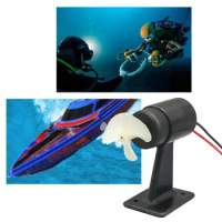12/24v Jet Boat Underwater 3-blades Propeller Motor-engine Thruster For Diy Rc Rov Robot Bait Boat Submarine Accessories