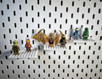 3D Print Stand Holder Rak Display Miniatur Lego Pegboard Papan Berlubang S158