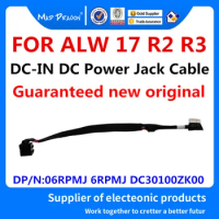 NEW Original Laptop DC-IN DC Power Jack Connector Socket Cable For Dell Alienware 17 R2 R3 ALW 17 R2 R3 06RPMJ 6RPMJ DC30100ZK00